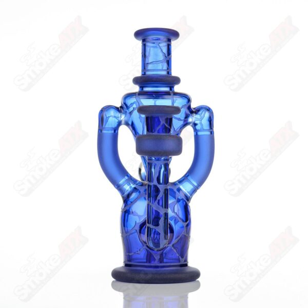 Shop Brilliant Blue Single Color Double Up Rig Rooster Glass in australian