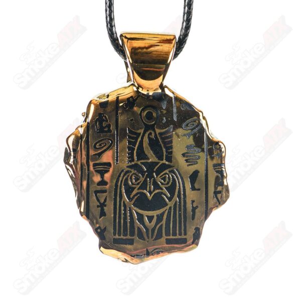 Shop Golden Treasure Pendant (Horus) Green T Glass in australian