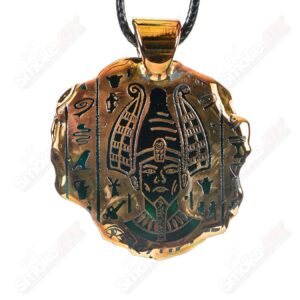 Shop Golden Treasure Pendant (Pharoah) Green T Glass in australian