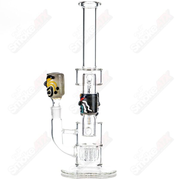 Shop Spinning Tiki Head Scientific Tube by Carsten Carlile & Dirty Rico Glass in australian