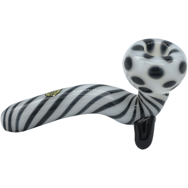 Shop LA Pipes Bone White Sitting Sherlock Glass Pipe in australian