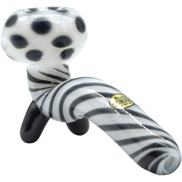 Shop LA Pipes Bone White Sitting Sherlock Glass Pipe in australian