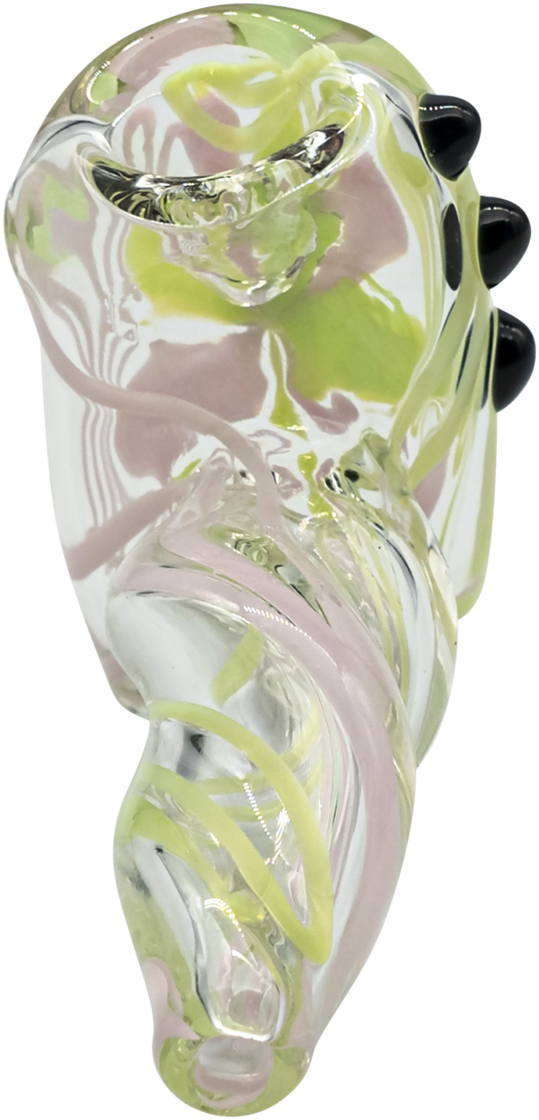 Shop LA Pipes Green Slyme and Bubble Gum Twist Hammer Pipe in australian