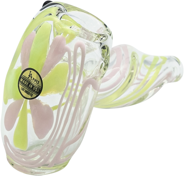 Shop LA Pipes Green Slyme and Bubble Gum Twist Hammer Pipe in australian