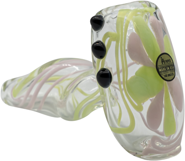 Shop LA Pipes Green Slyme and Bubble Gum Twist Hammer Pipe in australian