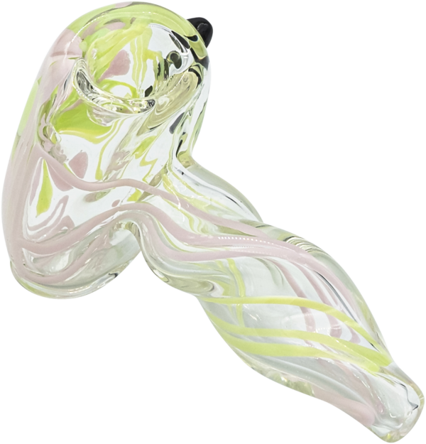 Shop LA Pipes Green Slyme and Bubble Gum Twist Hammer Pipe in australian