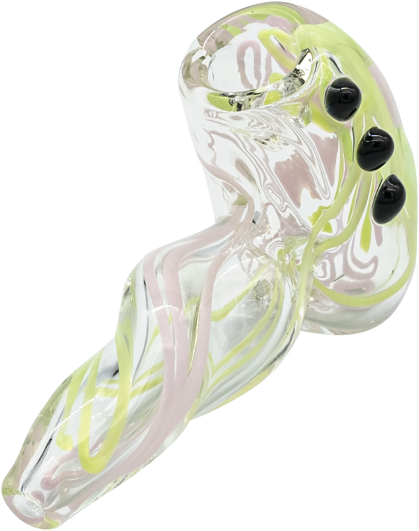 Shop LA Pipes Green Slyme and Bubble Gum Twist Hammer Pipe in australian