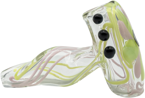 Shop LA Pipes Green Slyme and Bubble Gum Twist Hammer Pipe in australian