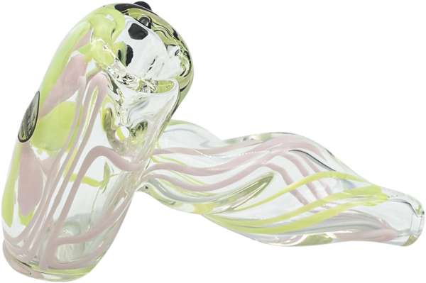 Shop LA Pipes Green Slyme and Bubble Gum Twist Hammer Pipe in australian