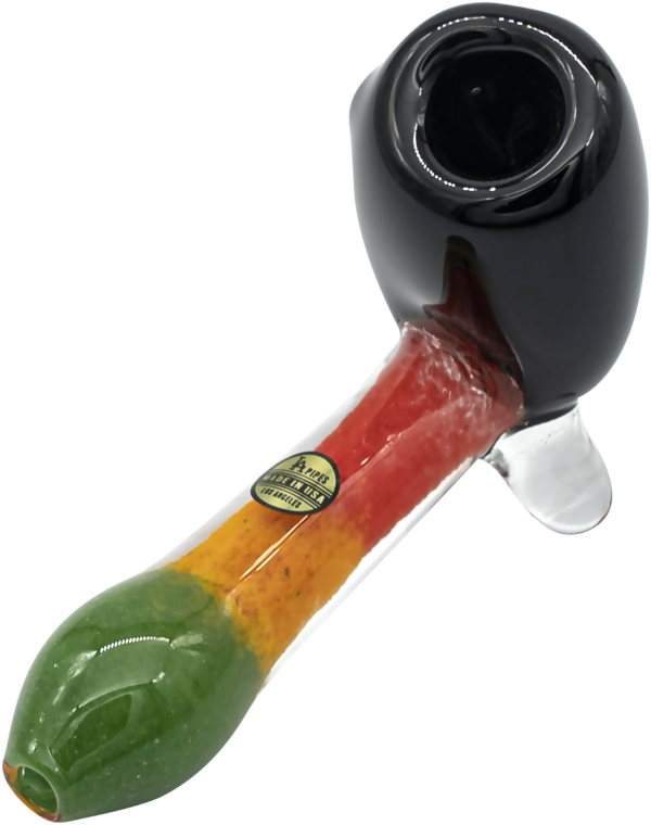 Shop LA Pipes "Sattdown Rasta" Sherlock Glass Pipe in australian