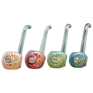 Shop LA Pipes Compact "Flaco" Color-Changing Glass Sherlock Pipe in australian
