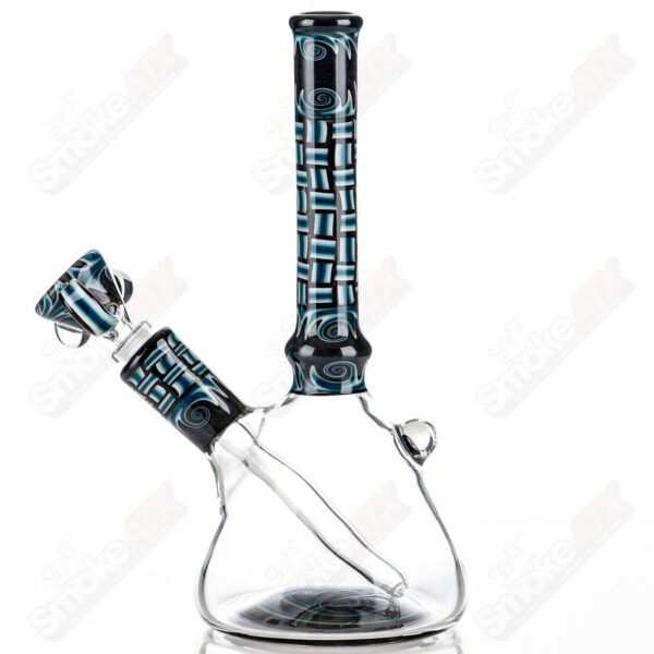 Shop Blue Patchwork Mini Beaker Set by Dale Sommers Glass in australian