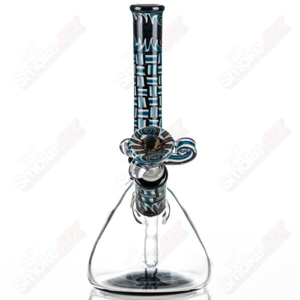 Shop Blue Patchwork Mini Beaker Set by Dale Sommers Glass in australian