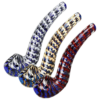 Shop Striated Two Tone Bubbly Glass Long Pipe in australian