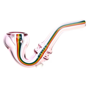 Shop Striped Glass Sherlock Pipe | 5" | Assorted Colors | 10ct Bundle in australian