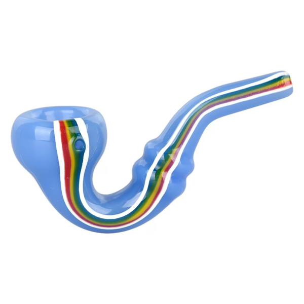 Shop Striped Glass Sherlock Pipe | 5" | Assorted Colors | 10ct Bundle in australian