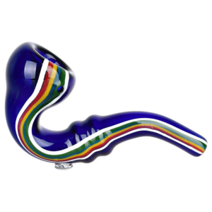 Shop Striped Glass Sherlock Pipe | 5" | Assorted Colors | 10ct Bundle in australian