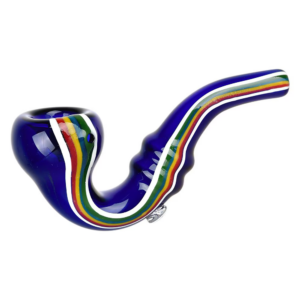 Shop Striped Glass Sherlock Pipe | 5" | Assorted Colors | 10ct Bundle in australian