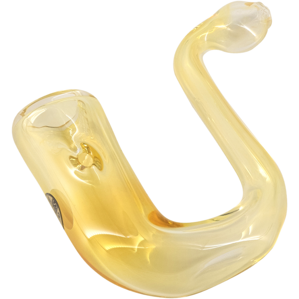 Shop LA Pipes Calabash Silver Fumed Glass Sherlock Hand Pipe in australian