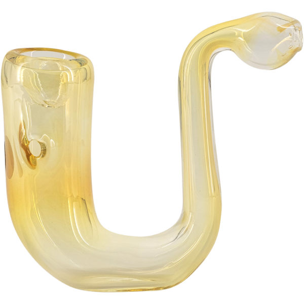 Shop LA Pipes Calabash Silver Fumed Glass Sherlock Hand Pipe in australian