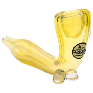 Shop LA Pipes 4.25" Fumed Glass Sherlock Pipe with Marble Feet in australian