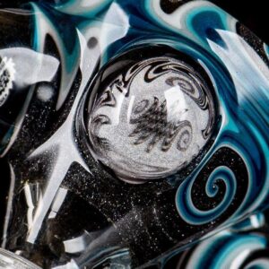 Shop Blue Patchwork Mini Beaker Set by Dale Sommers Glass in australian