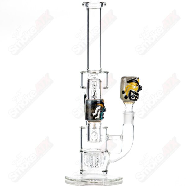 Shop Spinning Tiki Head Scientific Tube by Carsten Carlile & Dirty Rico Glass in australian