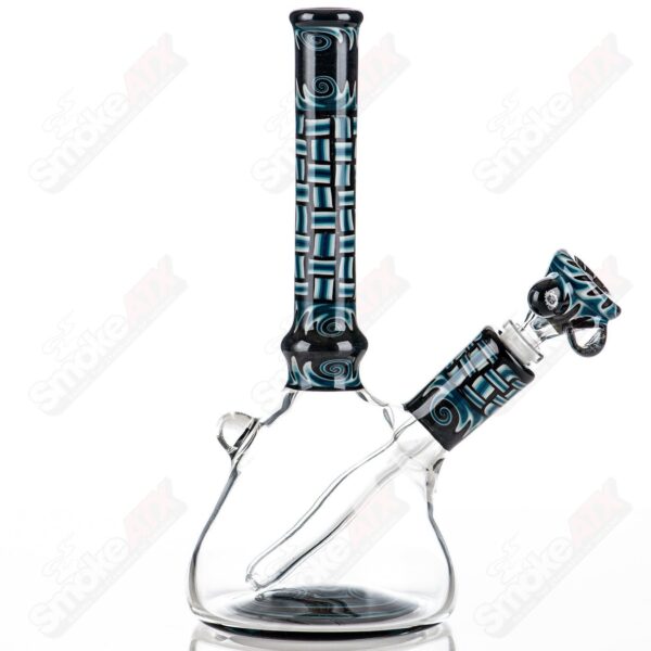 Shop Blue Patchwork Mini Beaker Set by Dale Sommers Glass in australian