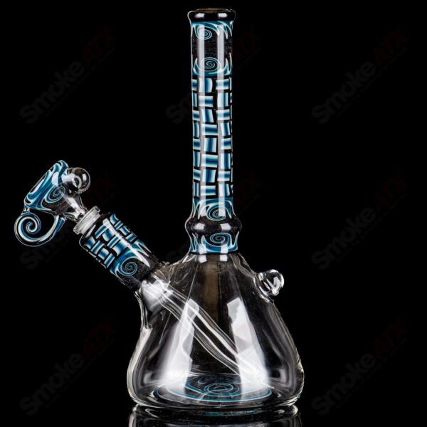 Shop Blue Patchwork Mini Beaker Set by Dale Sommers Glass in australian