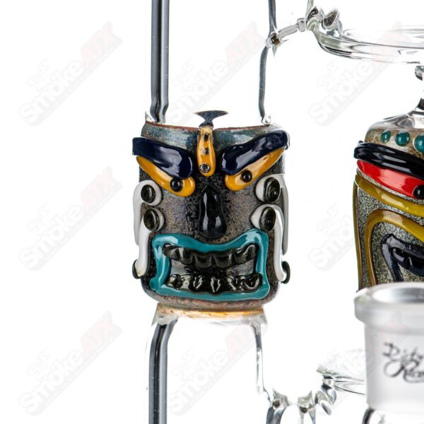 Shop Spinning Tiki Head Scientific Tube by Carsten Carlile & Dirty Rico Glass in australian