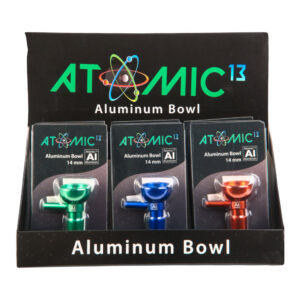 Shop Atomic 13 Aluminum Herb Slide - 14mm M / 12pcs in australian