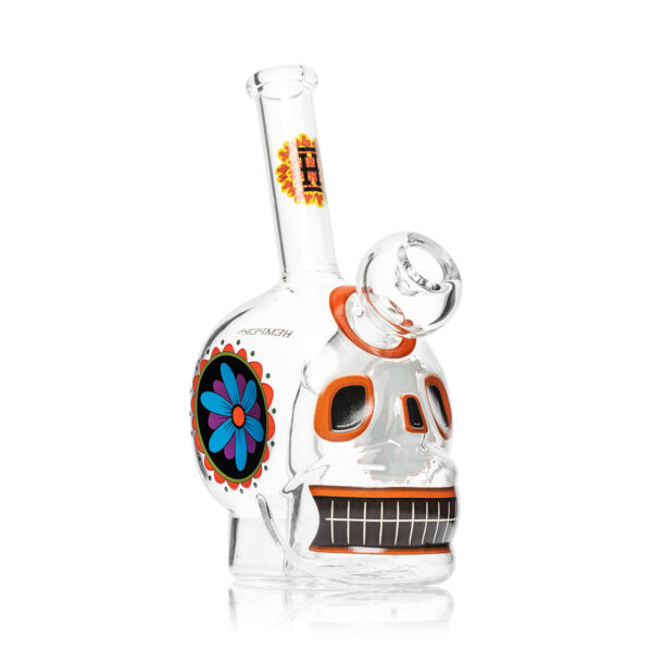 Shop HEMPER - Dia De Los Muertos Skull Bong 6.1" in australian