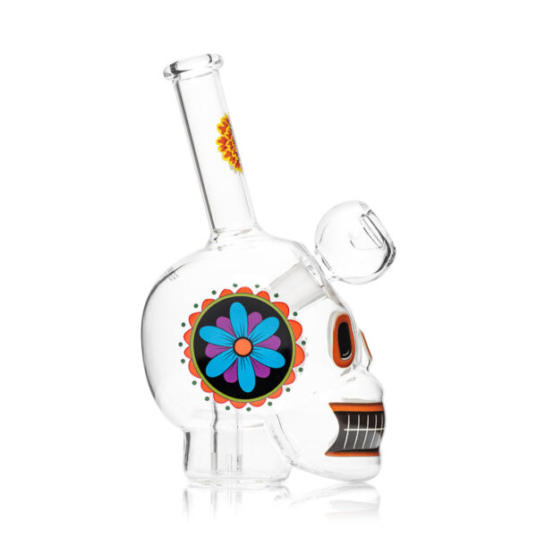 Shop HEMPER - Dia De Los Muertos Skull Bong 6.1" in australian