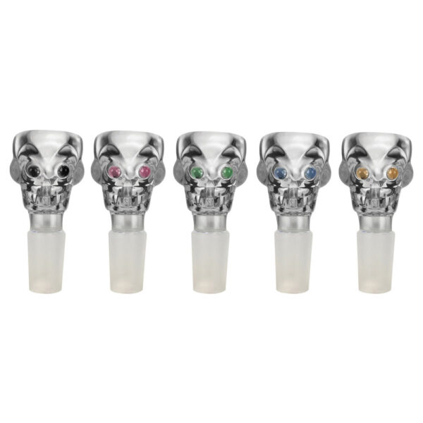 Shop Crystal Skull Herb Slide 14mm Male - Colors Vary in australian