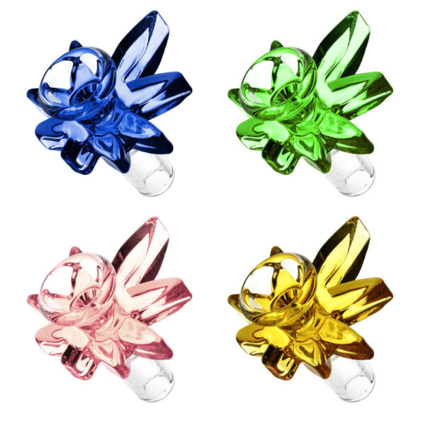 Shop Cannabis Leaf Glass Herb Slide - Colors Vary in australian
