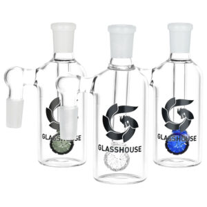 Shop Glass House Barrel Diffuser Glass Ash Catcher - 14mm M / 90D / Colors Vary in australian