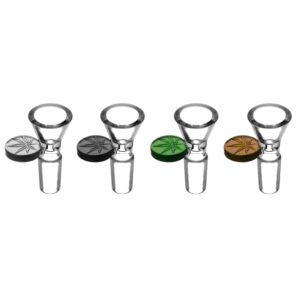 Shop Herb Slide w/ Embossed Leaf Tab - 14mm Male / Colors Vary in australian