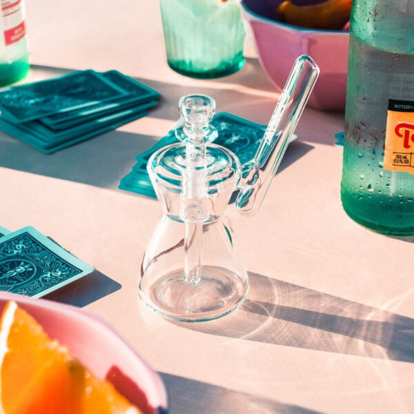 Shop GRAV Hourglass Pocket Bubbler Bong 12cm - Smoke in australian