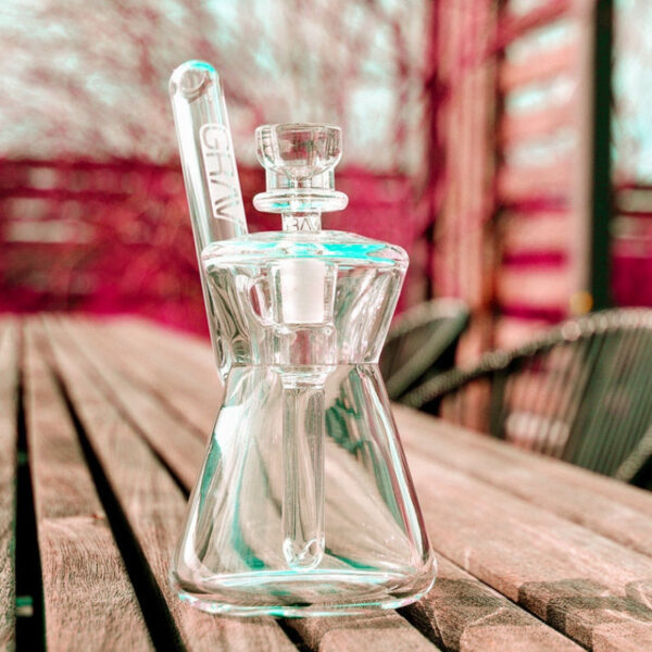 Shop GRAV Hourglass Pocket Bubbler Bong 12cm - Smoke in australian