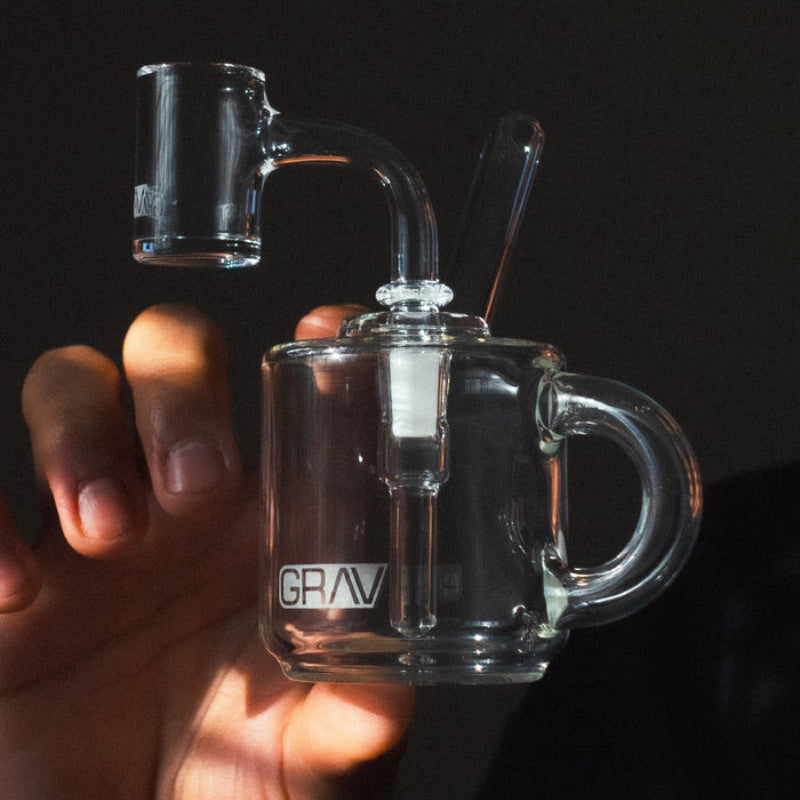 Shop GRAV Coffee Mug Pocket Bubbler Bong 12cm - Teal in australian