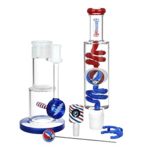 Shop Grateful Dead x Pulsar 10 Year Flood Glycerin Bong Kit - 16" / 14mm F in australian