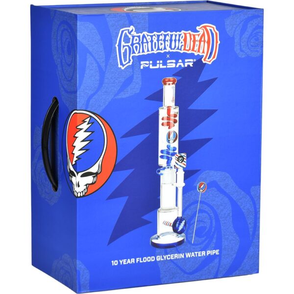 Shop Grateful Dead x Pulsar 10 Year Flood Glycerin Bong Kit - 16" / 14mm F in australian