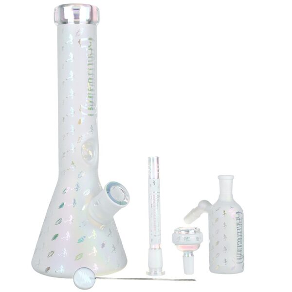 Shop Grateful Dead x Pulsar Bolts And Skellies Glass Beaker Bong Set | 13.75" | 14mm F in australian