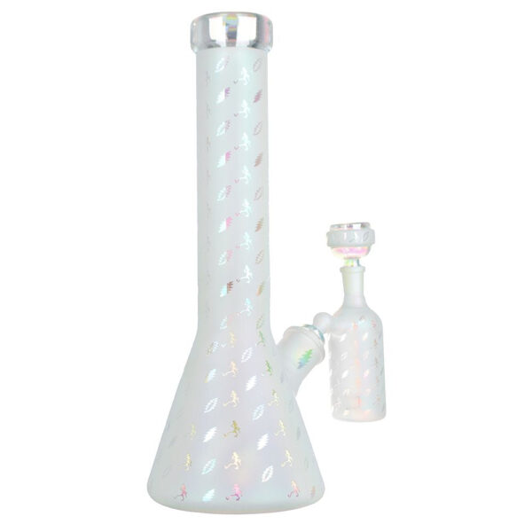Shop Grateful Dead x Pulsar Bolts And Skellies Glass Beaker Bong Set | 13.75" | 14mm F in australian