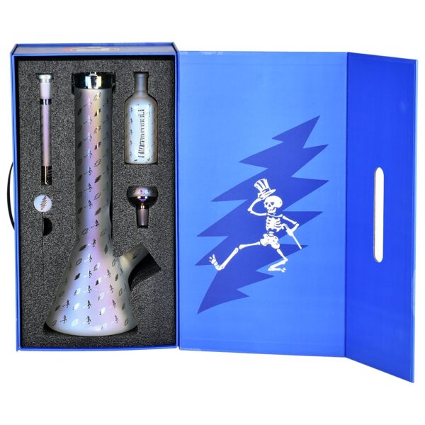 Shop Grateful Dead x Pulsar Bolts And Skellies Glass Beaker Bong Set | 13.75" | 14mm F in australian