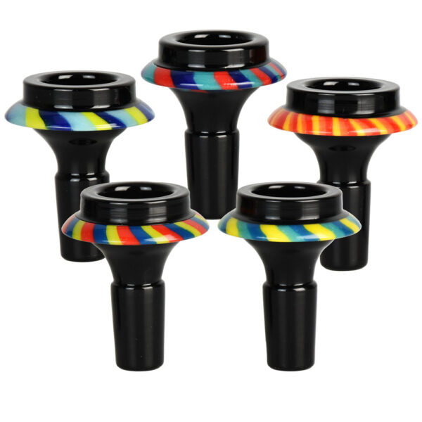 Shop Color Stripe UFO Herb Slide -14mm M/ 5pcs in australian
