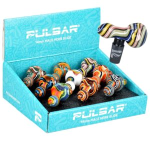 Shop Pulsar Wig Wag Spoon Pipe Herb Slide - 14mm M / 9ct in australian