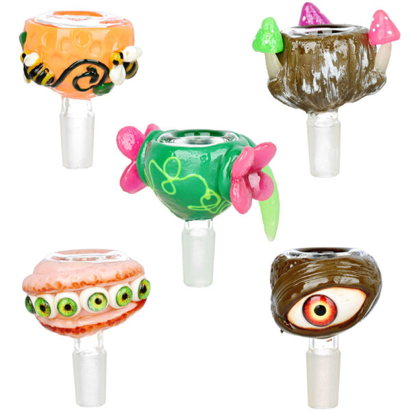 Shop Glass and Enamel Herb Slide - 14mm M / Assorted Styles 10PC Bundle in australian